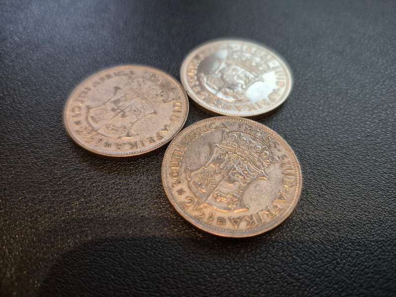 3 Coins - Two and a Half Shillings 1953 1954 1955