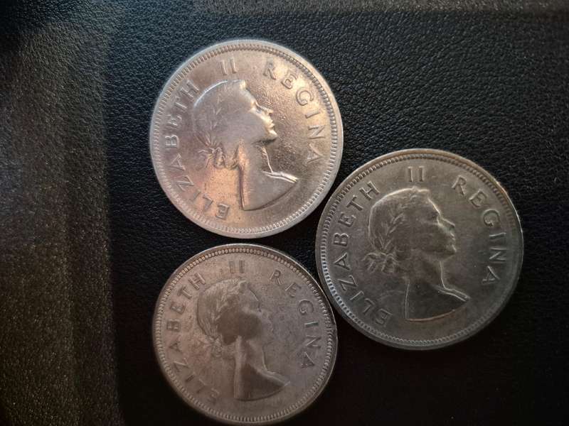 3 Coins - Two and a Half Shillings 1953 1954 1955