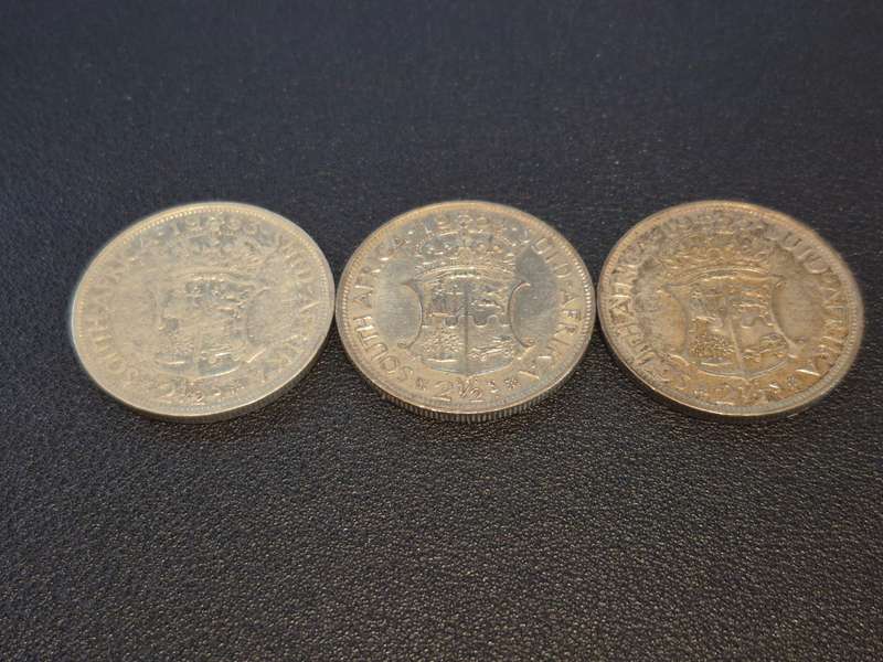 Two and a Half Shillings 1953-1955 (3 Coins) L6