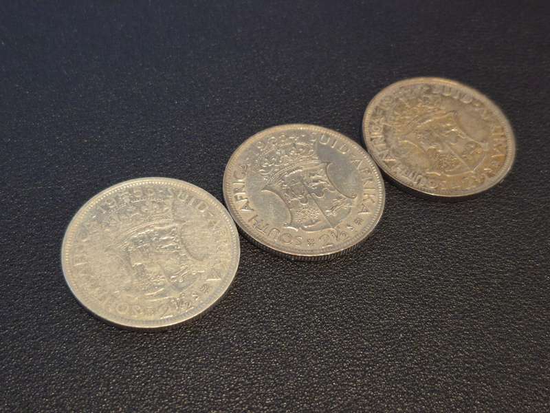 Two and a Half Shillings 1953-1955 (3 Coins) L6