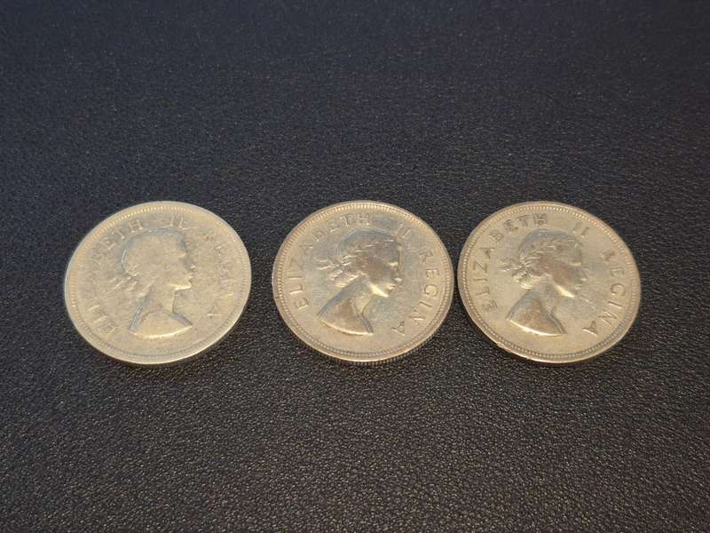 Two and a Half Shillings 1953-1955 (3 Coins) L6