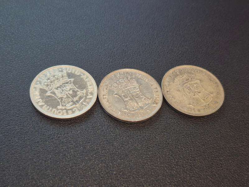 3 Coins - Two and a Half Shillings 1953 1954 1955 (1 bid takes all) L7