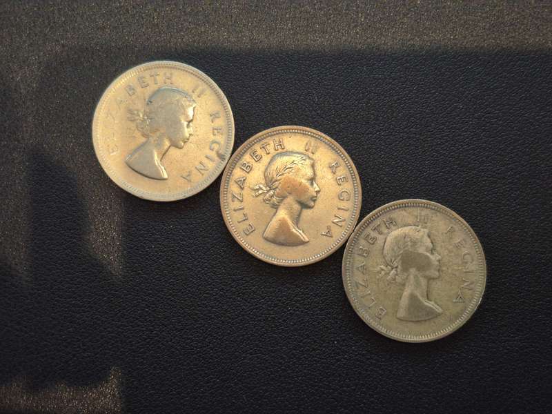 3 Coins - Two and a Half Shillings 1953 1954 1955 (1 bid takes all) L7