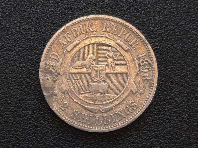 1896 ZAR Two Shillings Ex-Mount