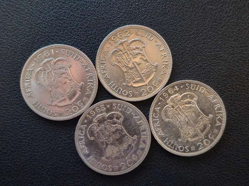 1961 - 1964 Twenty Cent Set (4 Coins) * 1st decimal series