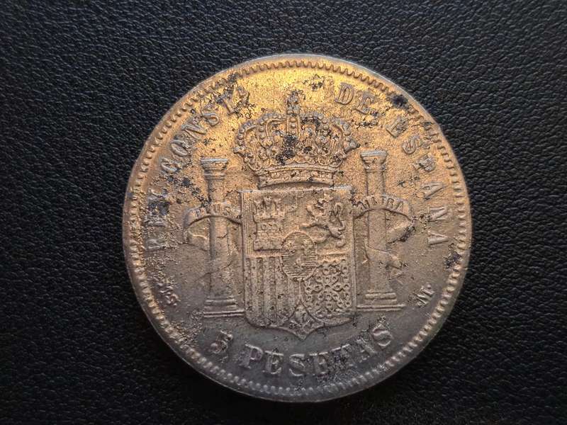 Replica 1897 Spain 5 Pesetas - Alfonso XIII 3rd portrait