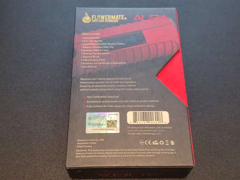 Flowermate Aura Vaporizer - Red
