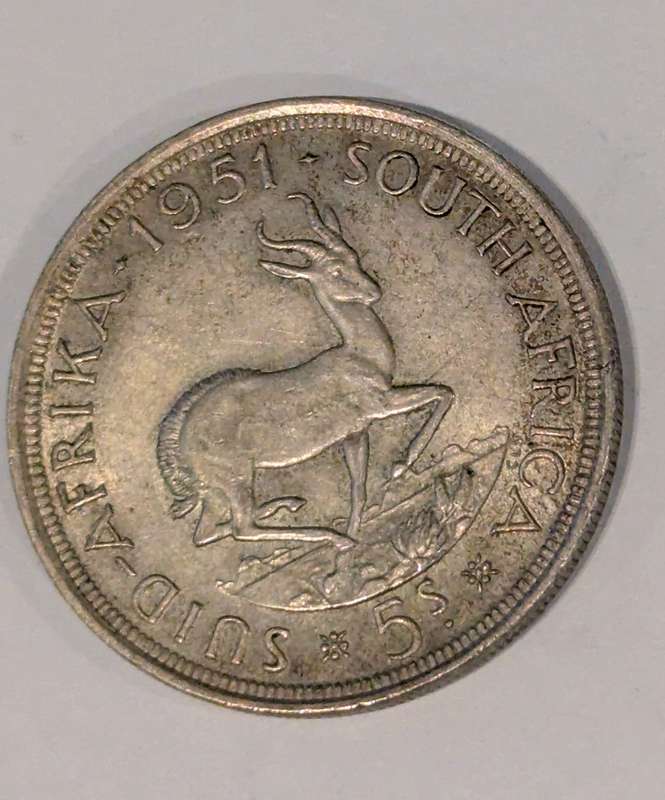 1951 Five Shillings - Union of SA