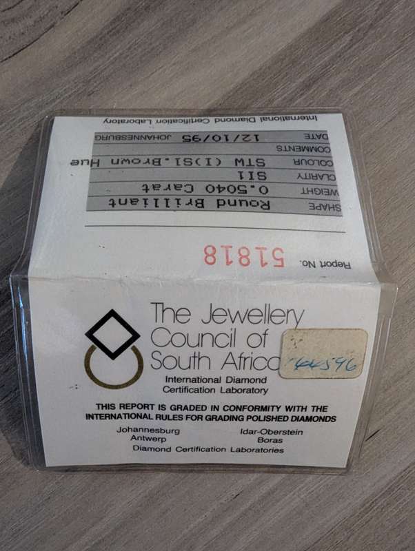 Diamond Round Brilliant 0.5040 carat * Certified