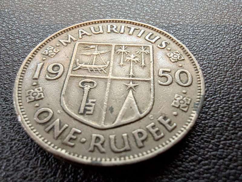 Mauritius 1950 One Rupee - George VI
