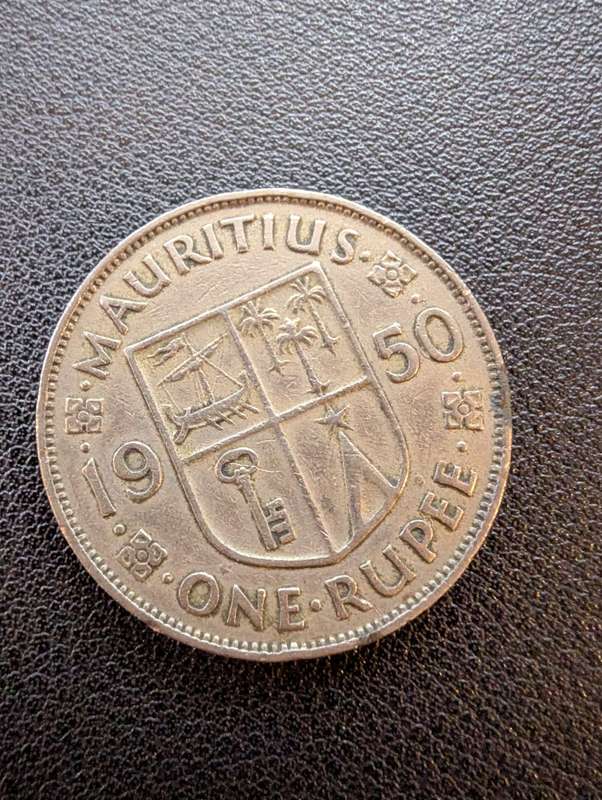 Mauritius 1950 One Rupee - George VI
