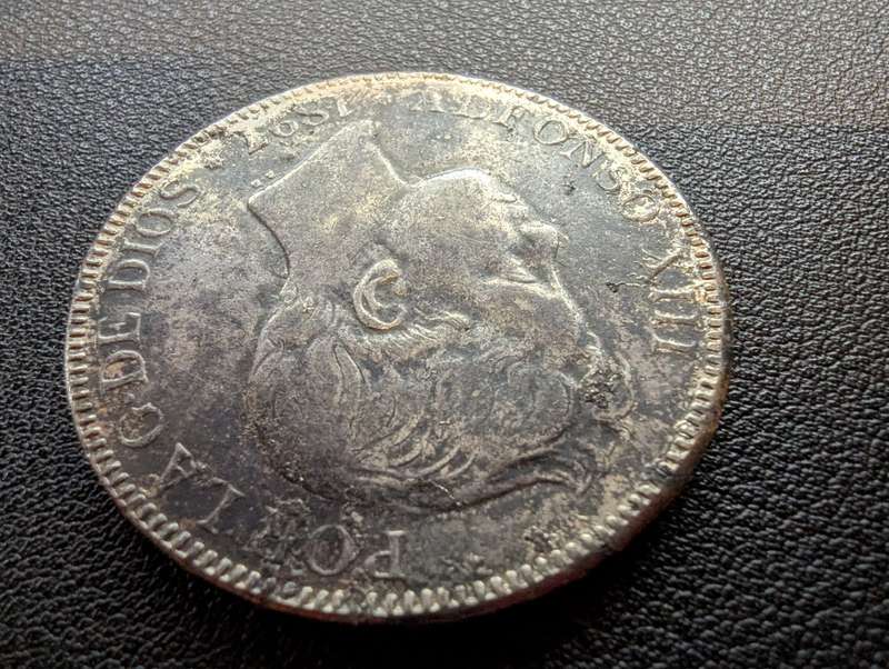 1897 Spain 5 Pesetas - Alfonso XIII 3rd portrait - 90% Silver