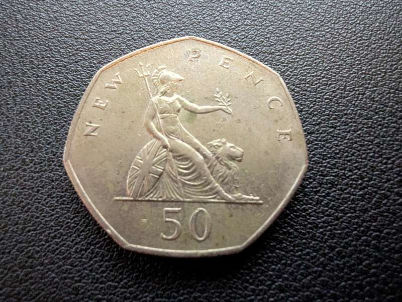 50 New Pence - Elizabeth II 2nd portrait 1980