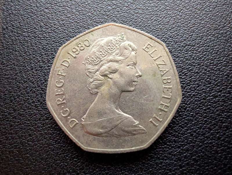 50 New Pence - Elizabeth II 2nd portrait 1980
