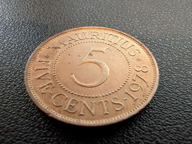 Mauritius 5 Cents - Elizabeth II 1st portrait 1978