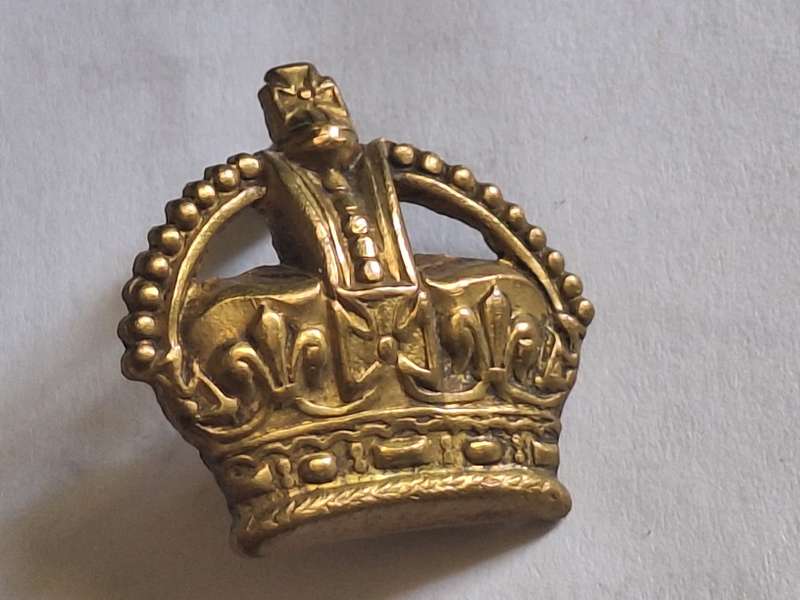 WW2 British Officer Rank crown badge