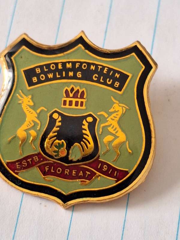 Vintage Bloemfontein Bowling Club badge