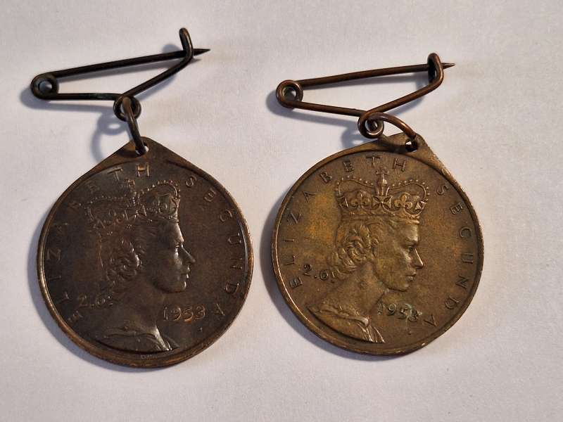 2 x 1953 Coronation East London medals