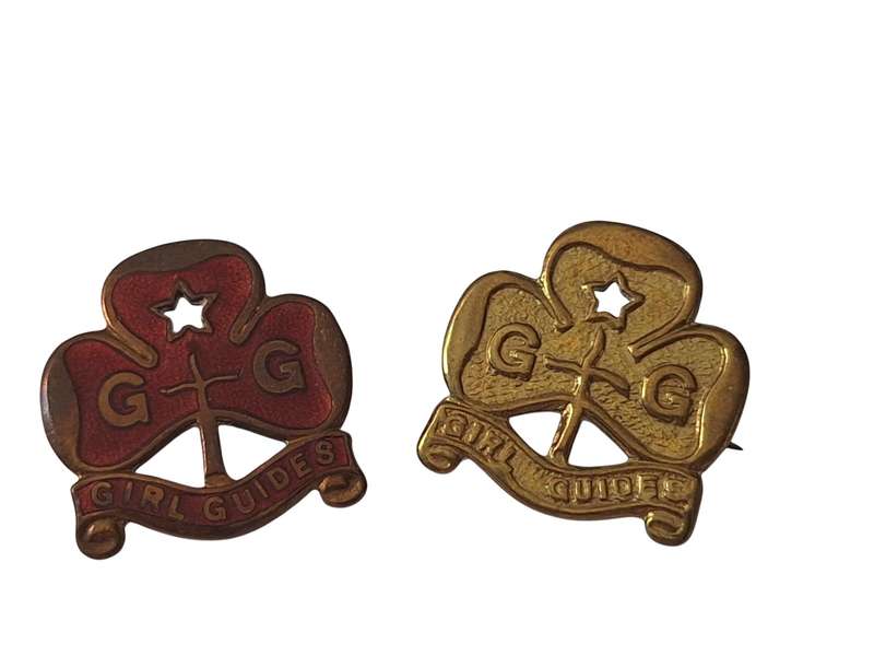 2 x Vintage Girl Guides badges