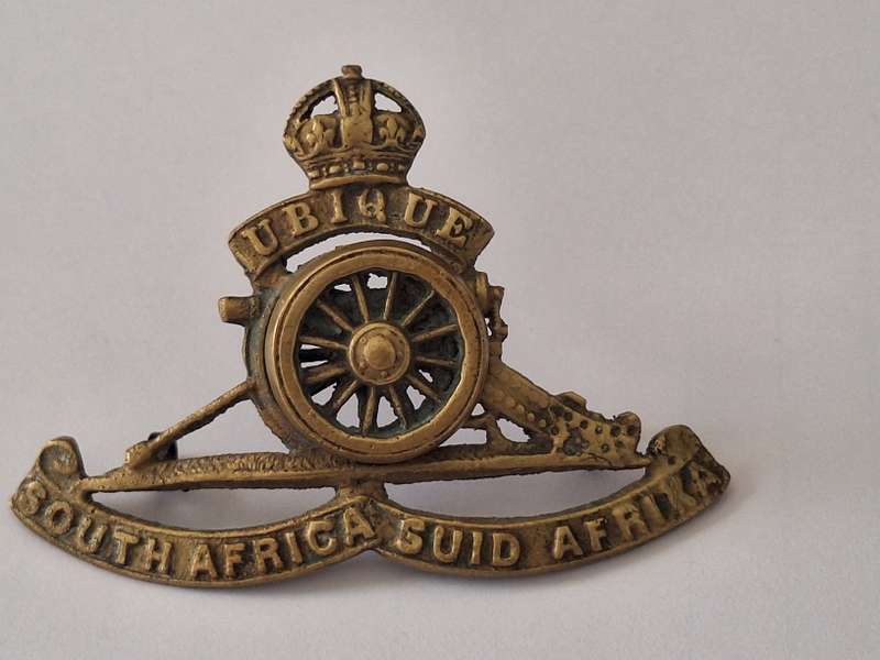 South African Ubique Artillery badge with moving parts