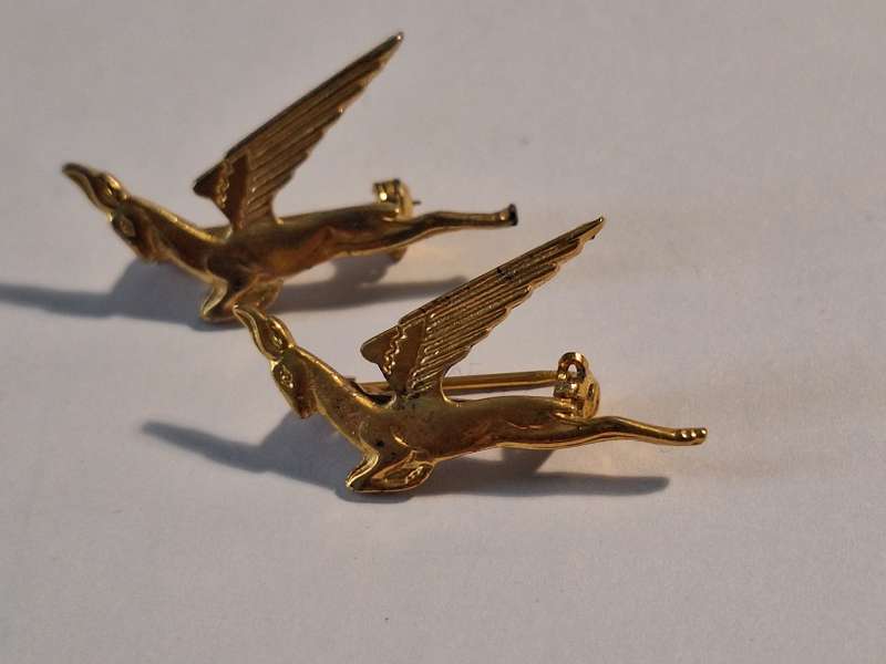 South African Airways 1970 flying antelope badges
