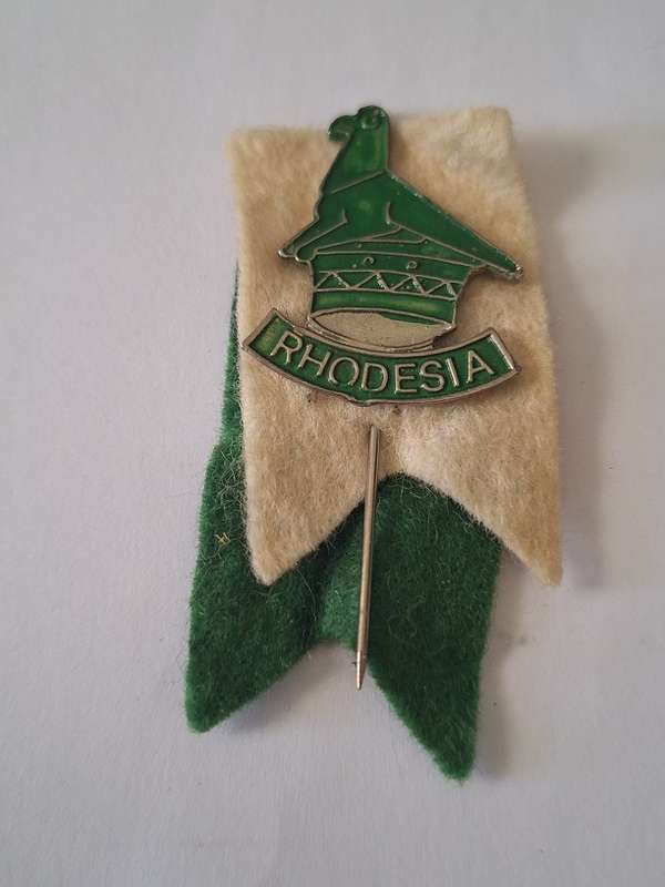 Rhodesian pin/badge, unknown possibly rugby