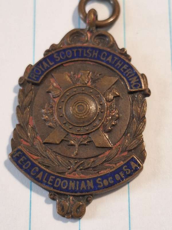 Royal Scottish Gathering FED Caledonian Soc of SA medal