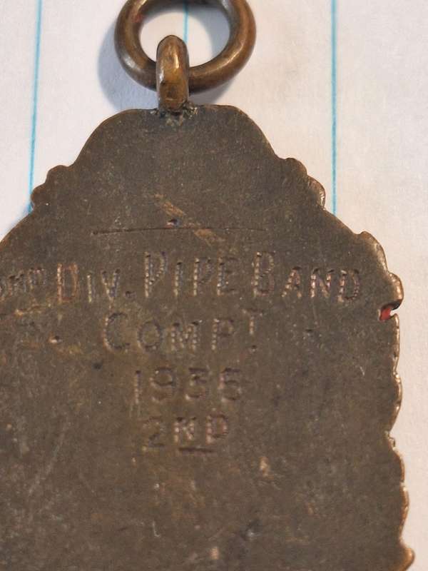 Royal Scottish Gathering FED Caledonian Soc of SA medal