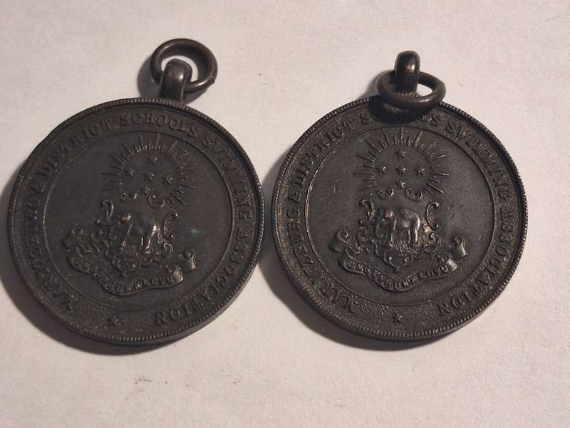 2 x Maritzburg & Districts schools swimming assoc. medals