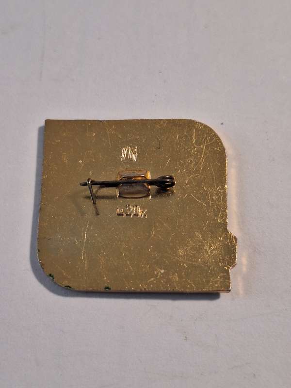 Vintage Soviet Hockey pin from Zolotaya Shaiba club