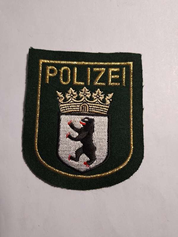 Armelabzeichen Berlin Polizei Patch worn 1977 - 2010