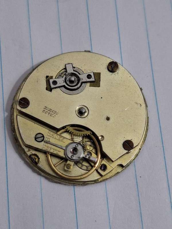 Antique Cragg Geneve pocket watch face and movement