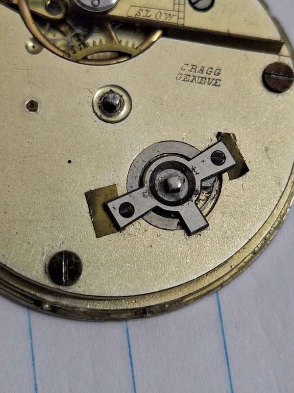 Antique Cragg Geneve pocket watch face and movement