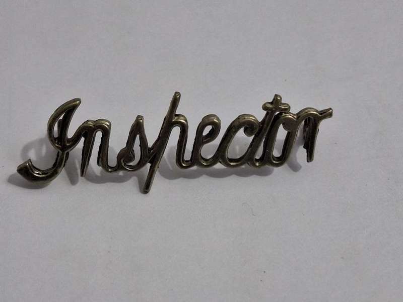 Vintage Railway Inspector badge