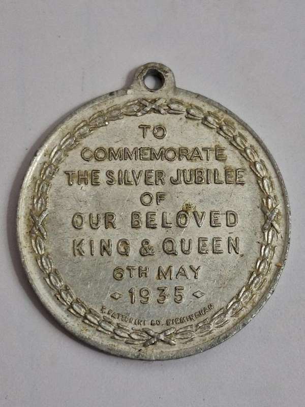 Alluminium silver jubilee medal
