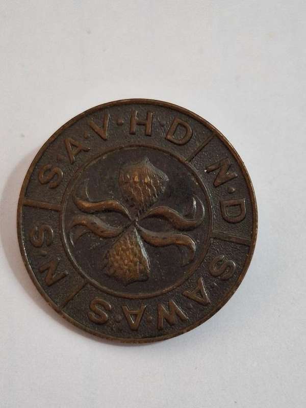 Vintage SA Woman's Auxilliary service badge # 6/957