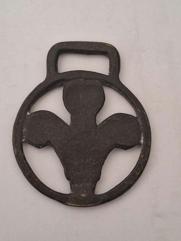Antique, The Prince of Wales, Three Ostrich feather crest horse brass