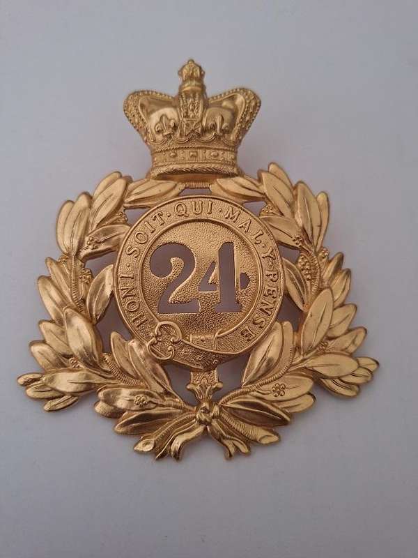 Zulu War 24th Regiment of foot helmet badge