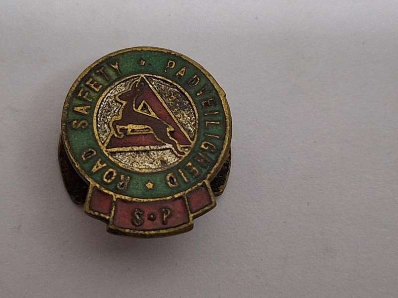 Road safety lapel pin