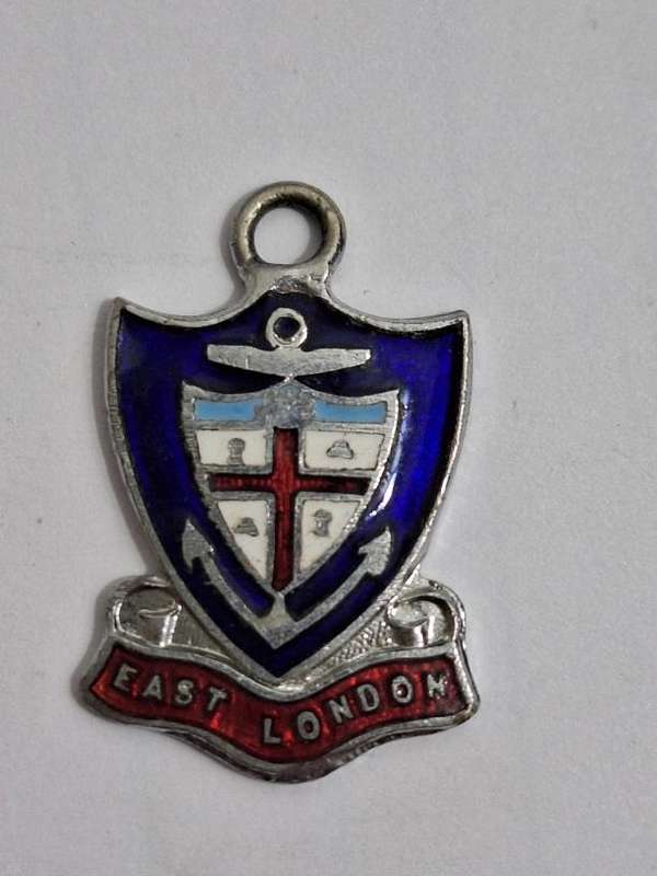 Vintage Enamel Crest of East London charm