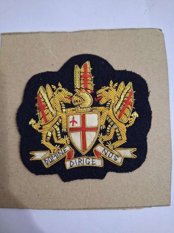 London Royal Crown crest, handmade blazer patch