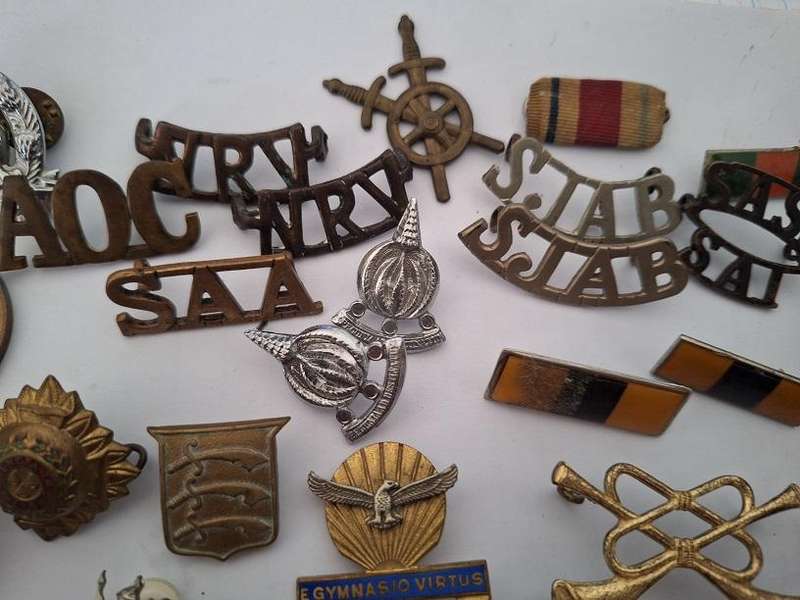 Variety of military badges