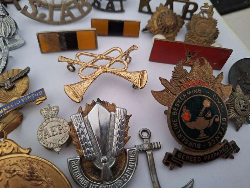 Variety of military badges