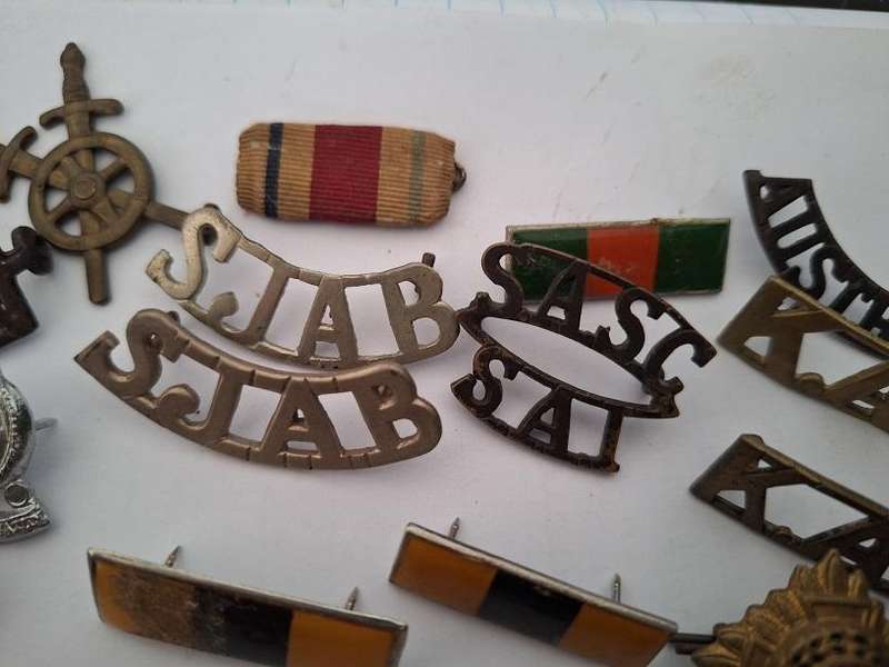 Variety of military badges
