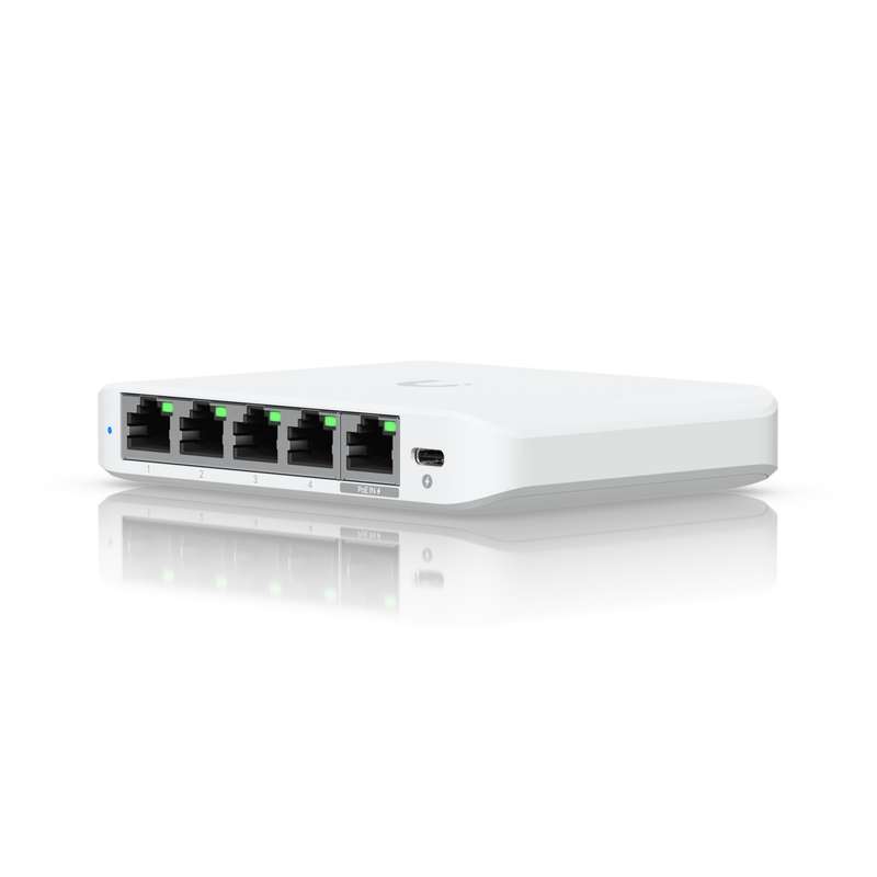 Ubiquiti UniFi Flex Mini 2.5Gbps 5 Port Switch with PoE Input  USW-Flex-2.5G-5-EU