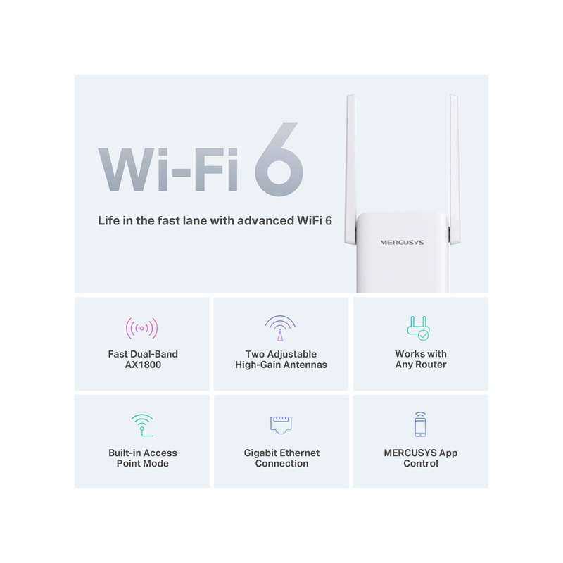Mercusys ME70X AX1800 Wifi 6 Range Extender
