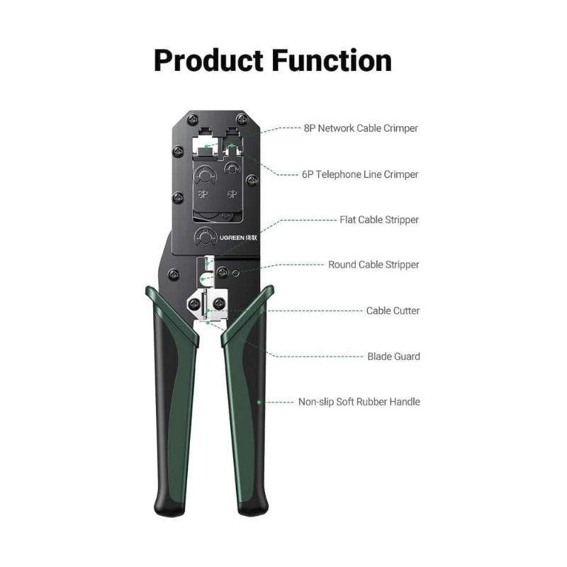 UGREEN Multi-Functional LAN(RJ11/RJ45) Cable Crimping Tool|NW136-70683