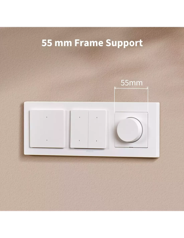 Aqara Dimmer Switch H2 EU 2 in 1 With Neutral & No Neutral (White) | AQ-CTRL-DIM-SW-WALL-W