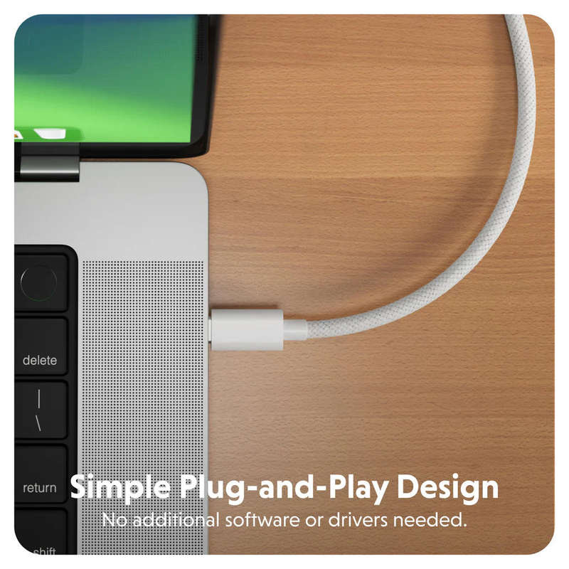 HyperDrive USB-C to HDMI 4K60Hz Cable - White