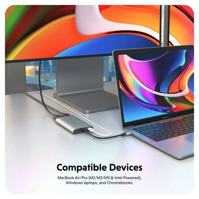 HyperDrive Dual 4K HDMI to USB-C Adapter (for MacBook M1, M2, and M3)